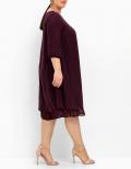 Lagenlook-Chiffonkleid bordeaux