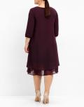 Lagenlook-Chiffonkleid bordeaux