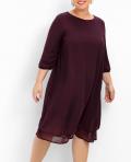 Lagenlook-Chiffonkleid bordeaux