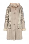Lammfell-Look-Steppmantel beige