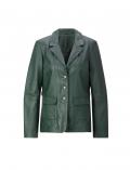 Lammnappa-Lederblazer moos