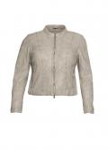 Lammnappa-Lederjacke mit Crinkle-Effekt camel