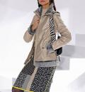 Lammnappa-Lederjacke mit Pelzimitat-Besatz beige
