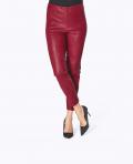 Lammnappa-Stretch-Lederleggins rot