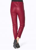 Lammnappa-Stretch-Lederleggins rot