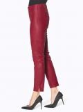 Lammnappa-Stretch-Lederleggins rot