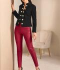 Lammnappa-Stretch-Lederleggins rot