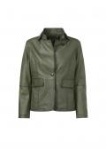 Lammnappaleder-Blazer khaki