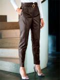 Lammnappalederhose mit Gürtel schoko