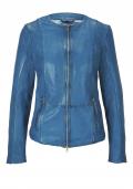 Lammnappalederjacke blau