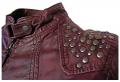 Lammnappalederjacke mit Nieten bordeaux