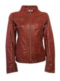 Lammnappalederjacke rot