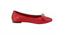 Leder-Ballerina rot