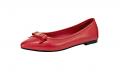 Leder-Ballerina rot