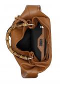 Leder-Hobo-Bag cognac