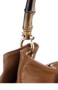 Leder-Hobo-Bag cognac