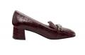 Leder-Pumps bordeaux