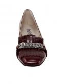 Leder-Pumps bordeaux