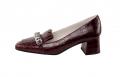 Leder-Pumps bordeaux