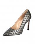 Leder-Pumps grau