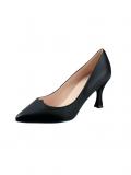 Leder-Pumps schwarz