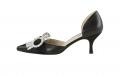 Leder-Pumps schwarz-creme