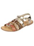 Leder-Sandalette goldfarben