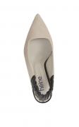 Leder-Slingpumps camel-schwarz