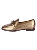 Leder-Slipper goldfarben