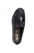 Leder-Slipper schwarz