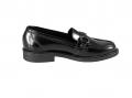 Leder-Slipper schwarz