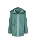 Lederimitat-Wendejacke mit Teddy-Fell jade