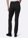 Lederimitathose mit Jersey-Stretch-Einsatz schwarz