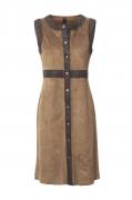 Lederimitatkleid cognac