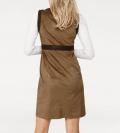 Lederimitatkleid cognac