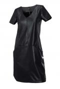 Lederimitatkleid schwarz