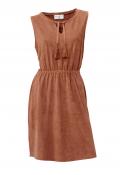 Lederimitatkleid terracota