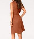 Lederimitatkleid terracota