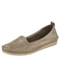 Lederslipper taupe-metallic