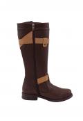 Lederstiefel mit Warmfutter braun-cognac