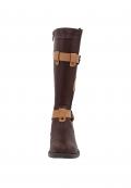 Lederstiefel mit Warmfutter braun-cognac