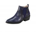 Lederstiefelette blau