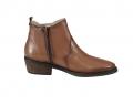 Lederstiefelette cognac