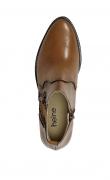 Lederstiefelette cognac