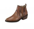 Lederstiefelette cognac