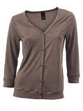 Leinen-Seidenjacke taupe