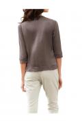 Leinen-Seidenjacke taupe