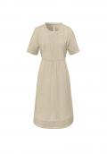 Leinenkleid mit Biesen beige