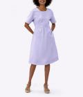 Leinenkleid mit Biesen flieder