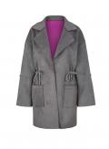 Longjacke in Doubleface-Optik anthrazit-magenta